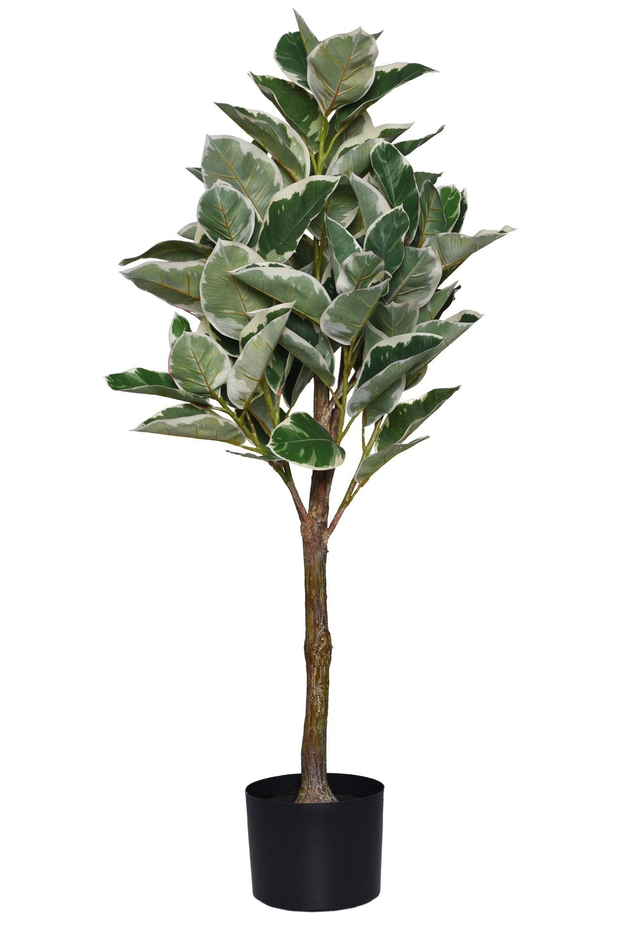 Kunstpflanze Kunstpflanze Kunstbaum Gummibaum im Topf FICUS - 20x90 cm, VIVANNO, Höhe 90 cm