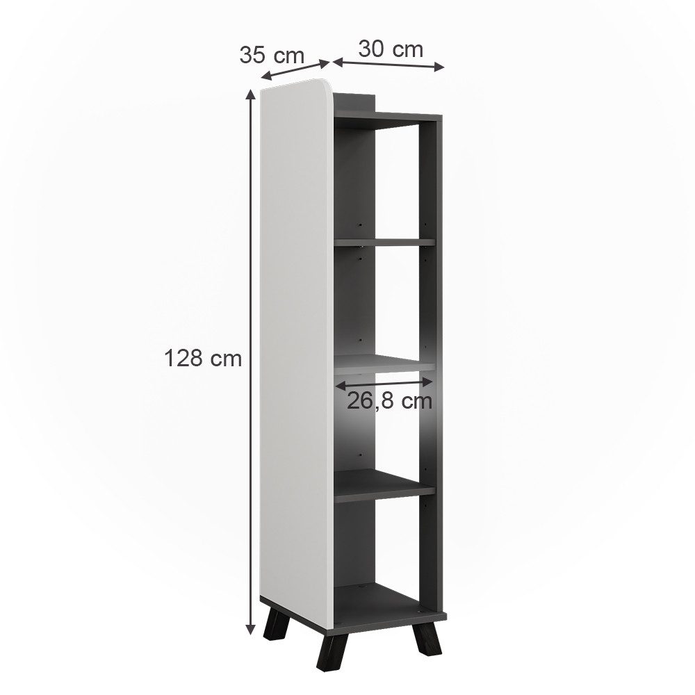 Vicco Midischrank Karen, Anthrazit/Weiß/Weiß, 30 x günstig online kaufen