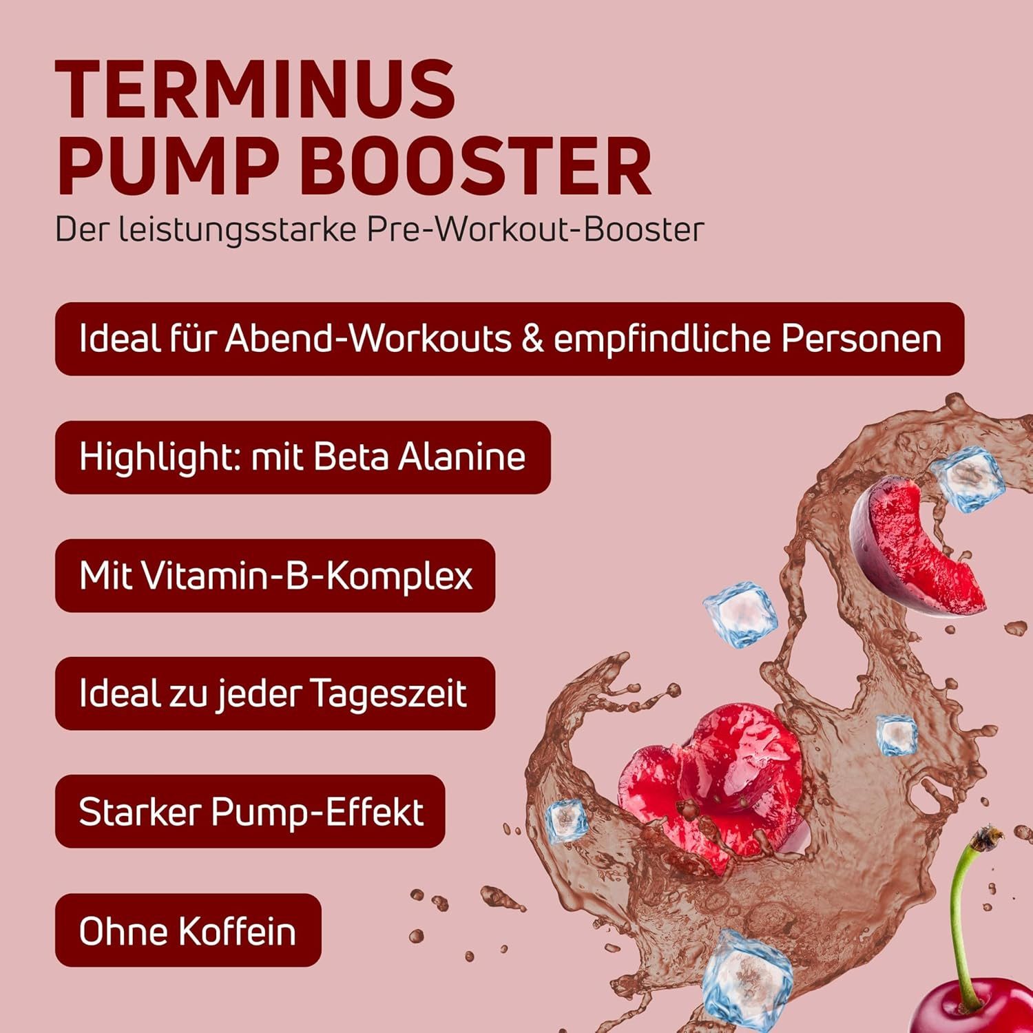 Neosupps Terminus PUMP XXL Cola Cherry 540g, Pre Workout Booster ohne Koffein Pulver, 540 g, Pump & Fokus, geprüfte Qualität, 8.000 mg L-Citrullin, Vegan