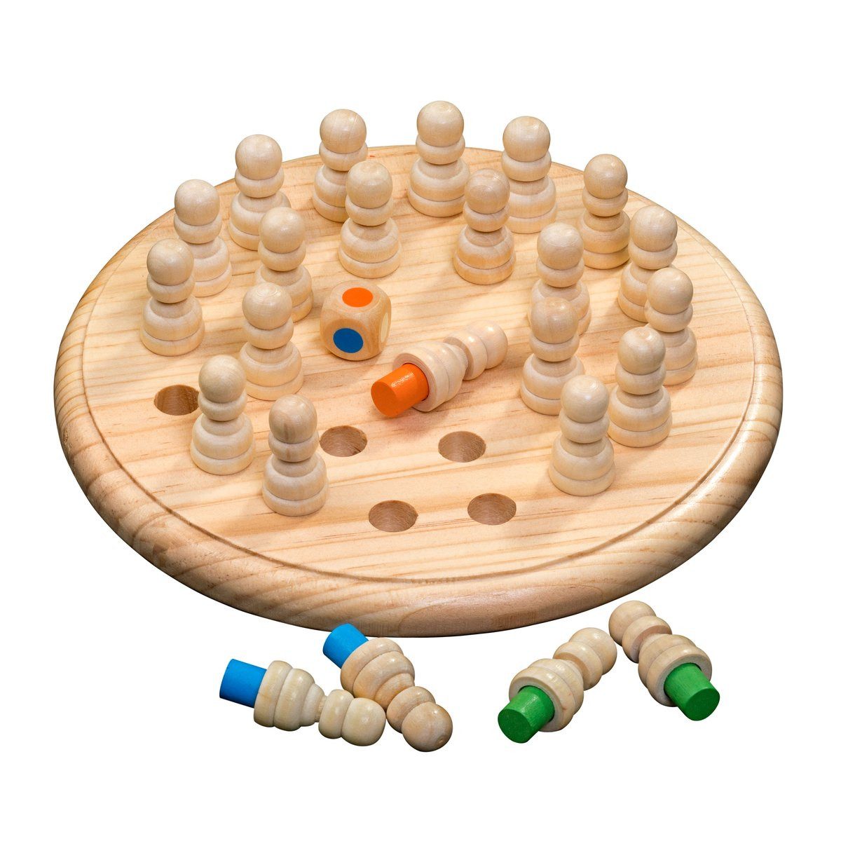 Philos Spiel Memo Spiel aus Holz rund 19cm