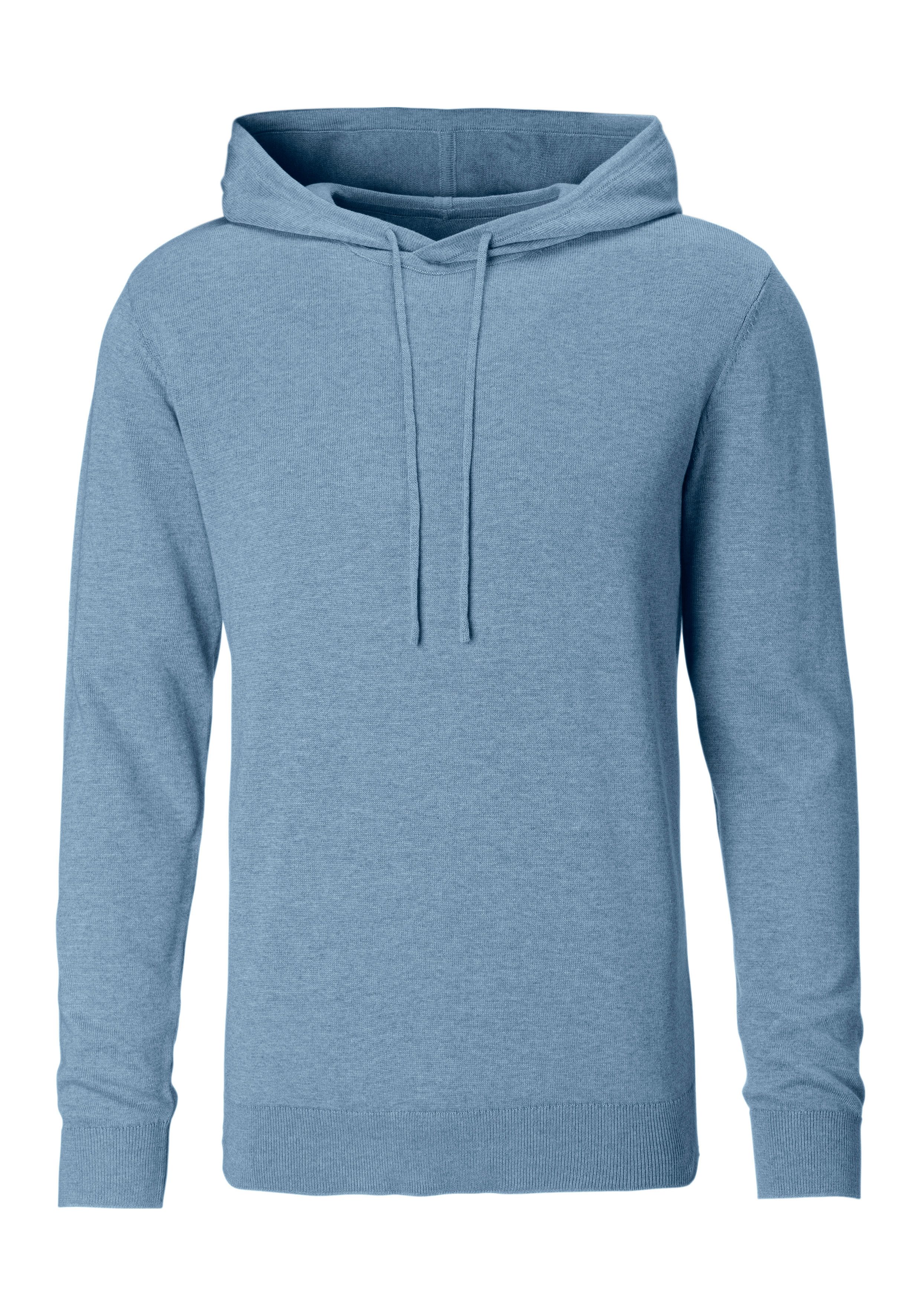 H.I.S Hoodie, Strickpullover mit Kapuze Feinstrick aus pflegeleichter Baumw günstig online kaufen