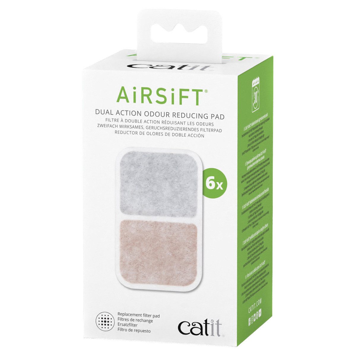 Catit Katzentoilette AiRSiFT Dual Action Pad 6er-Pack