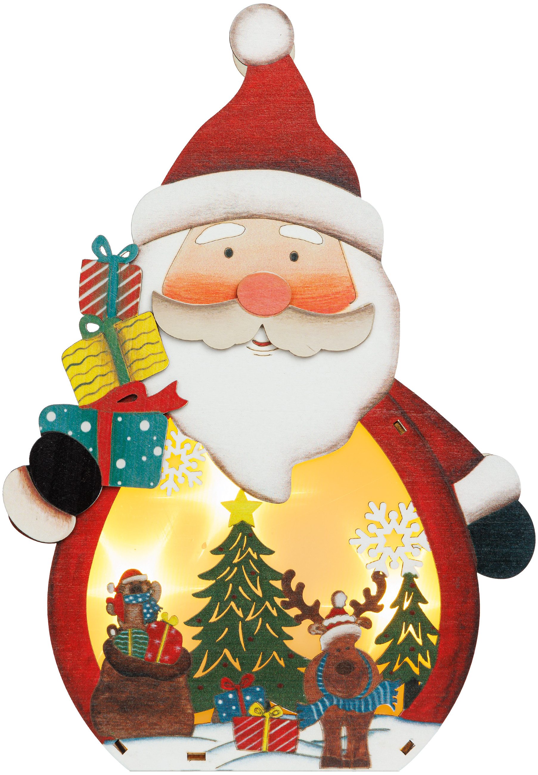 SIKORA Weihnachtsfigur DK01 LED XL Figur aus Holz Weihnachtsdeko Herbst-Win günstig online kaufen