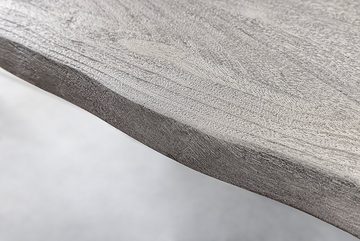 riess-ambiente Baumkantentisch SCORPION 140cm grau / schwarz · 2,5cm Tischplatte (Einzelartikel, 1-St), Küche · Akazie-Massivholz · Metall · Esszimmer · Hairpin Legs · Retro
