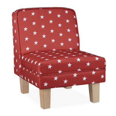 relaxdays Sessel Kindersessel mit Sternen, Rot