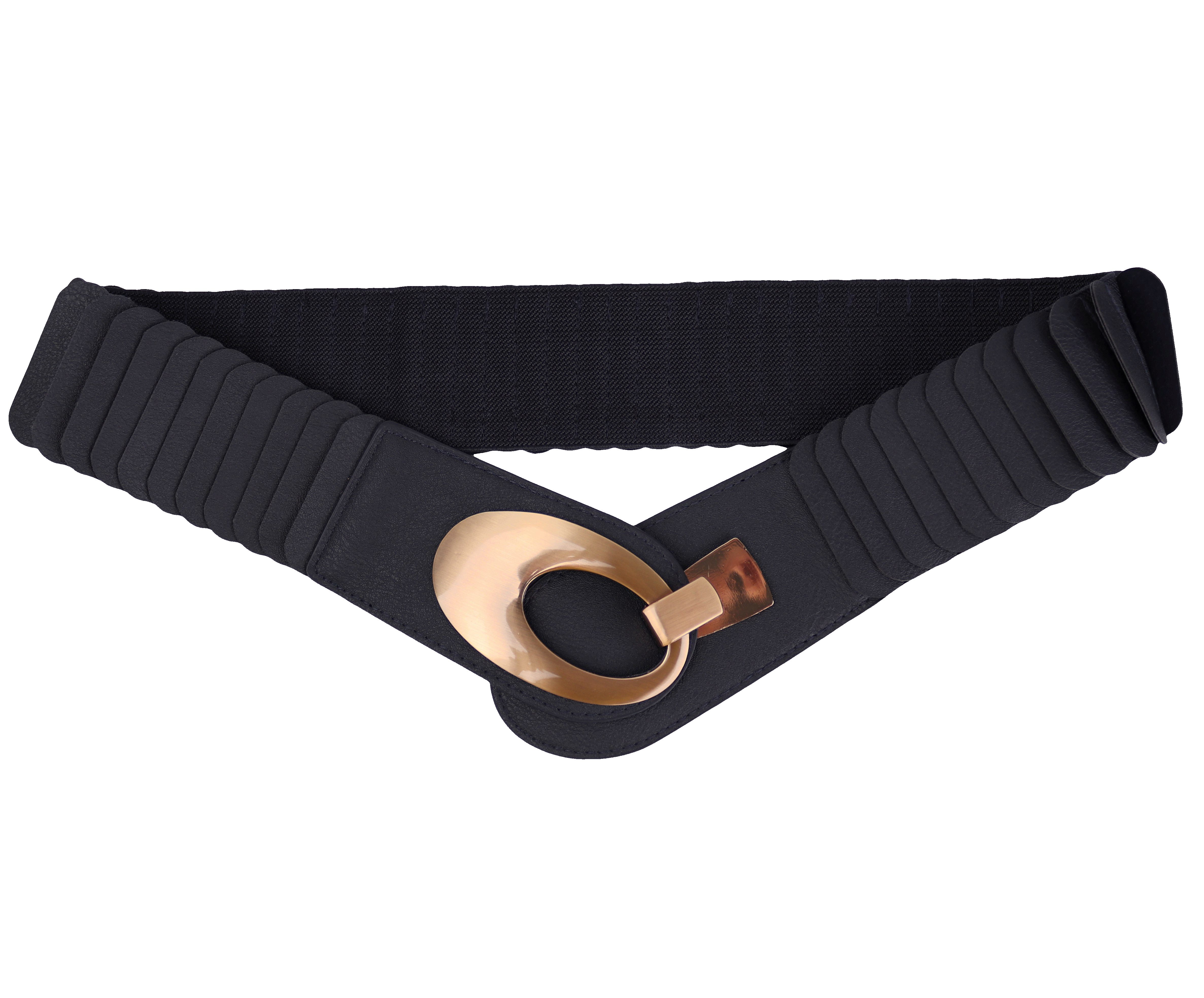 MIRROSI Taillengürtel Leo Unifarbe breit 6cm für Taillenumfang 85 bis 110cm, ONESIZE (Angenehmes Tragesgefühl, Leopard Muster, Unifarben) Breiter Stretch Gürtel