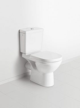 Villeroy & Boch Spülkasten O.novo, Zulauf seitlich 385 x 165 x 360 mm - Weiß Alpin mit CeramicPlus