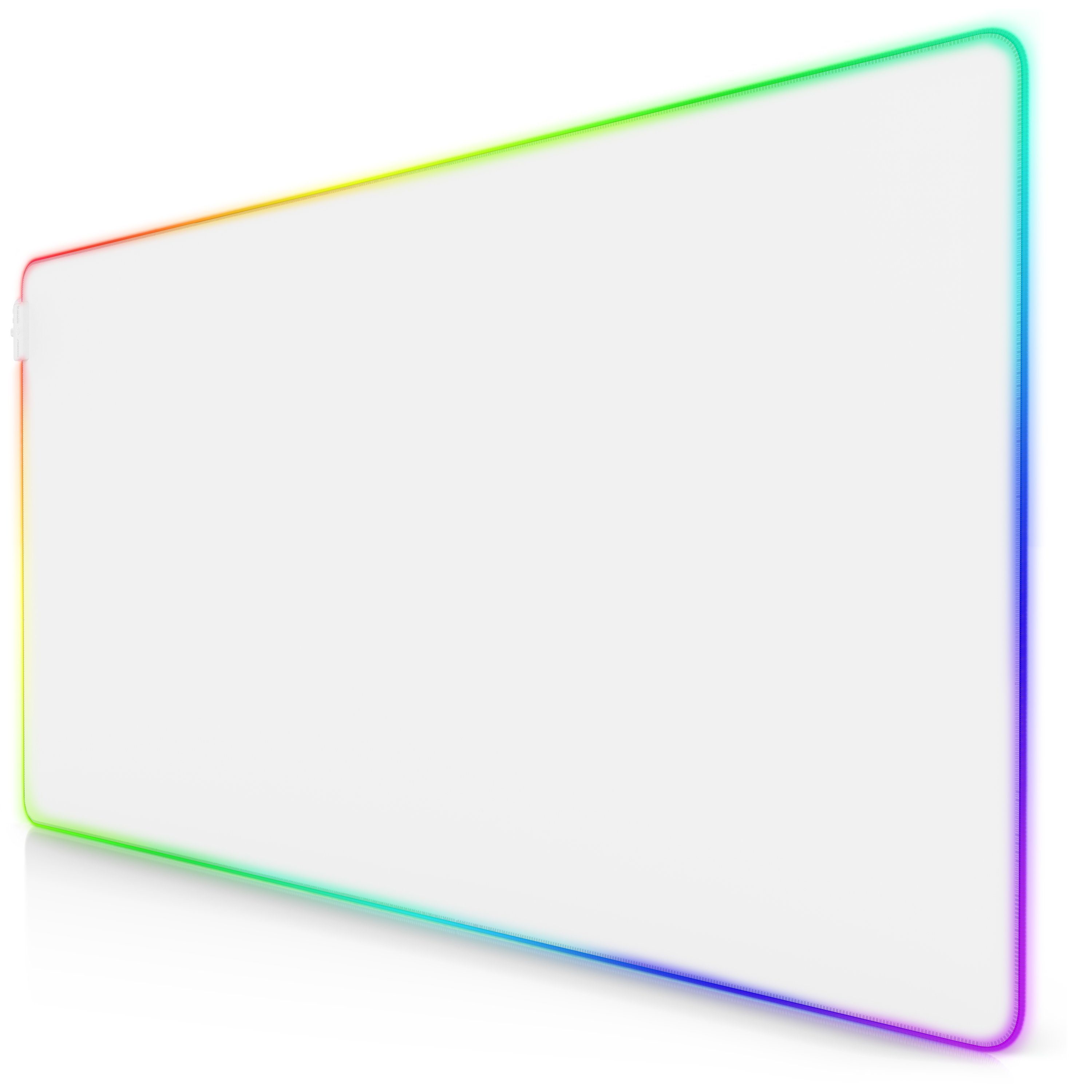 Titanwolf Gaming Mauspad XXXL RGB 1200 x 600 mm Mousepad, weiß, 7 LED Farben + 4 Effektmodi, Präzision & Geschwindigkeit, abwaschbar