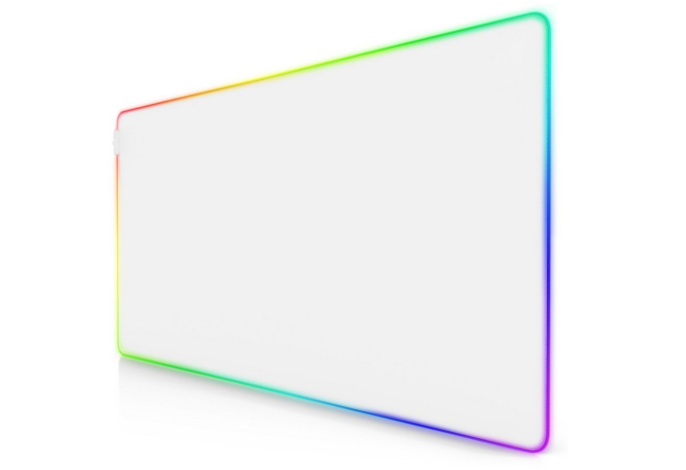 Titanwolf Gaming Mauspad XXXL RGB 1200 x 600 mm Mousepad, weiß (1-St), 7 LED Farben + 4 Effektmodi, Präzision & Geschwindigkeit, abwaschbar