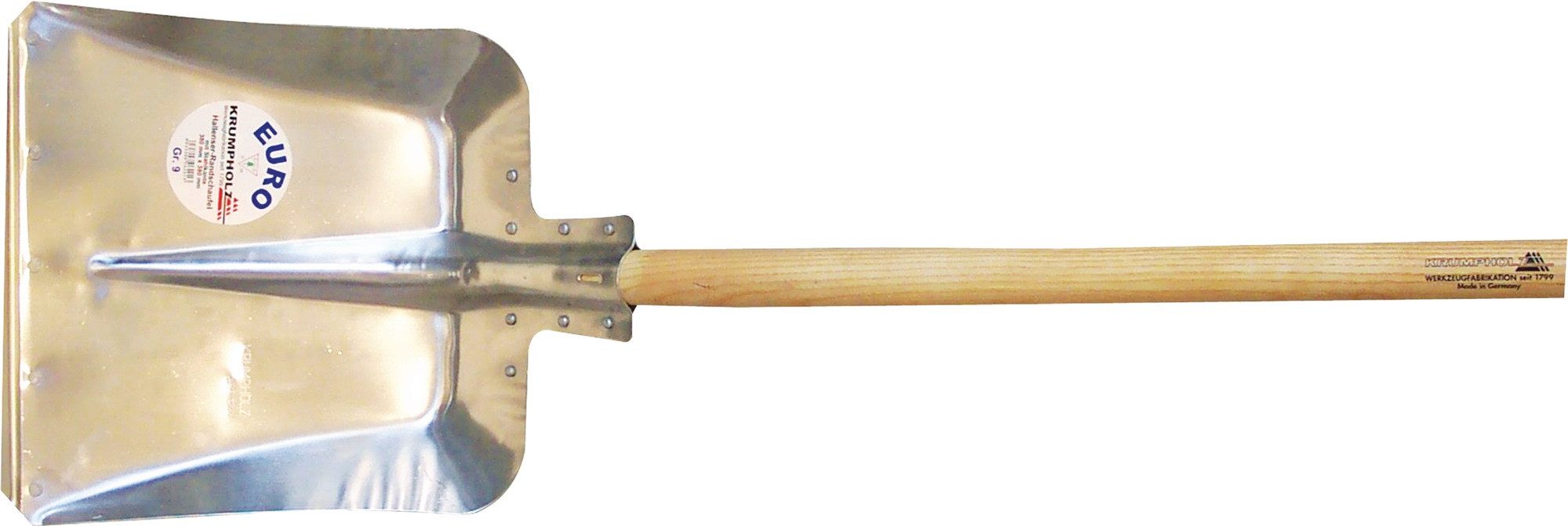 Krumpholz Schaufel Hallenser Randschaufel Gr.9 380x380mm Aluminiumblech KRUMPHOLZ