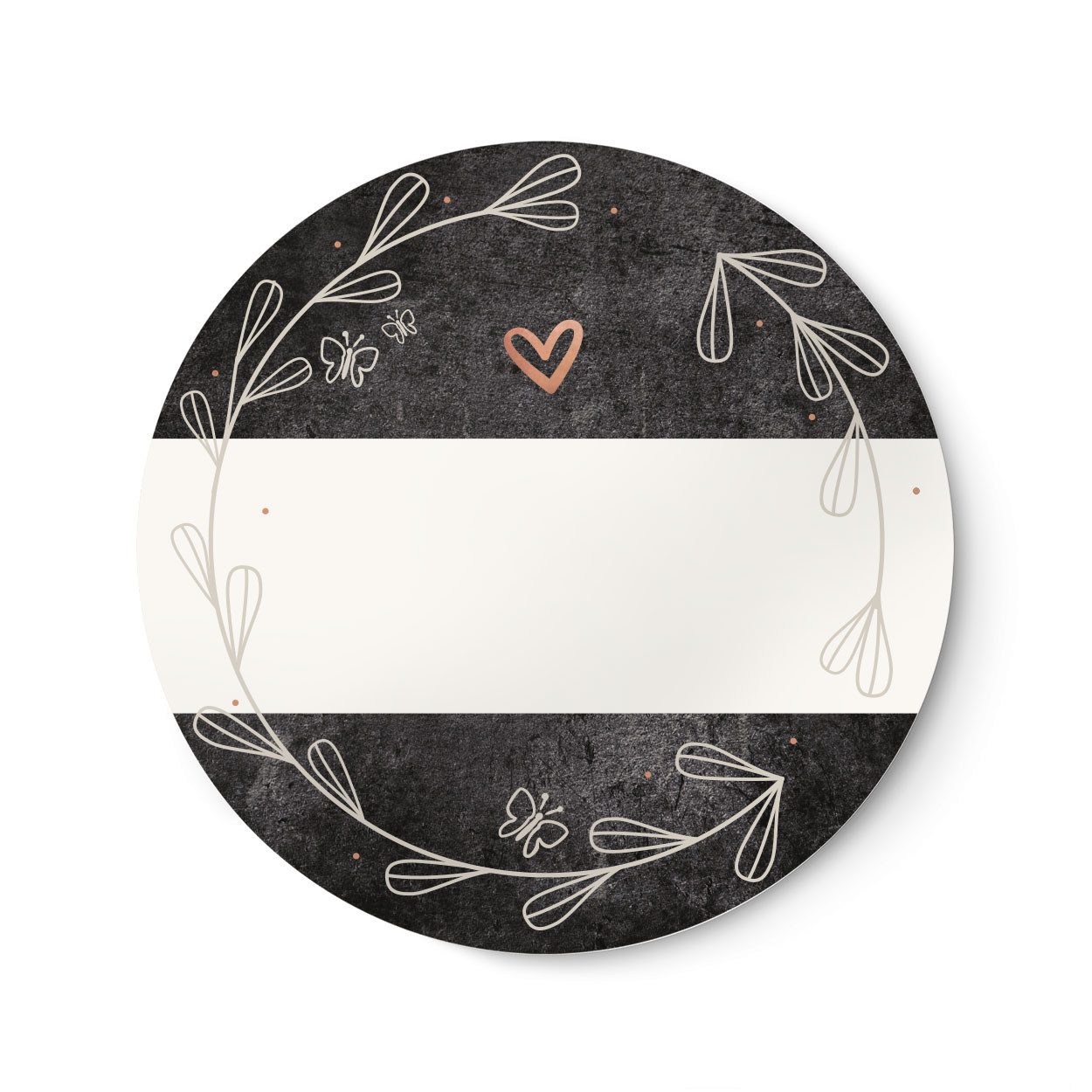 NORDEULE Aufkleber 20 Geschenketiketten zum Beschriften ø 4cm, (20tlg), grau bunt für Namen bei Schulmaterialien, Geschenke, Karten