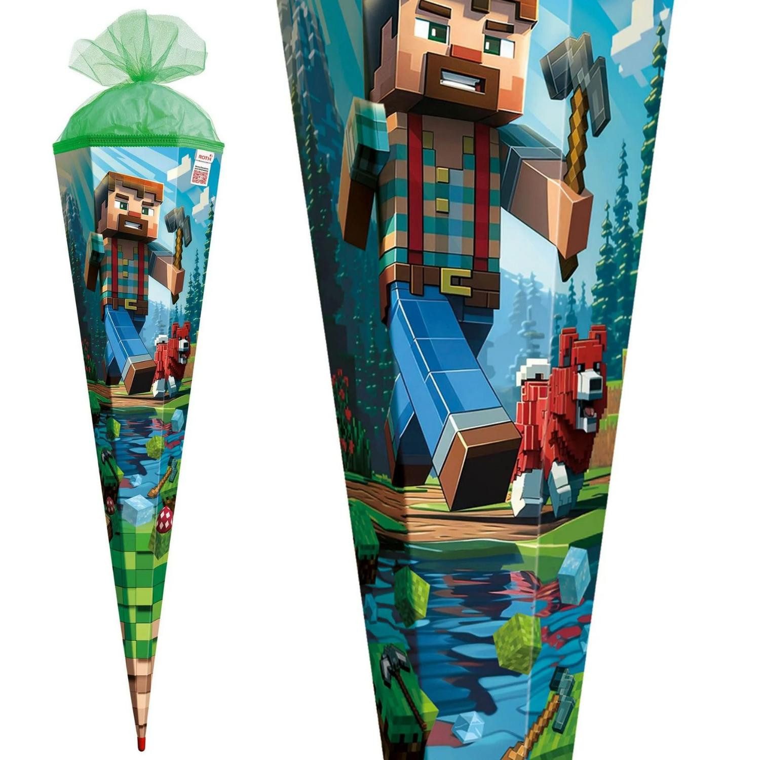 Roth Ideen Schultüte ROTH Schultüte "BLOCKGAME", eckig, 85 cm