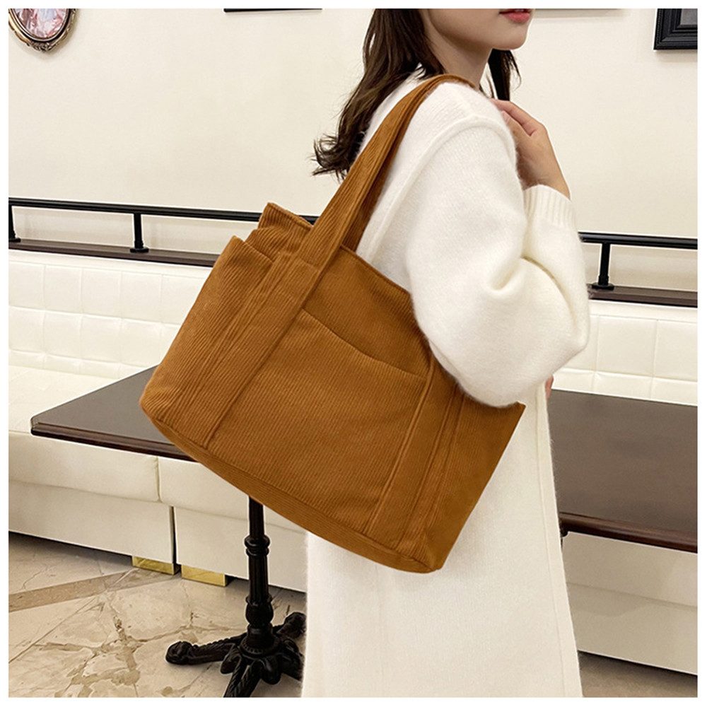 Coonoor Schultertasche Cord Tasche Damen,Tote Bag,Handtasche,Shopper günstig online kaufen