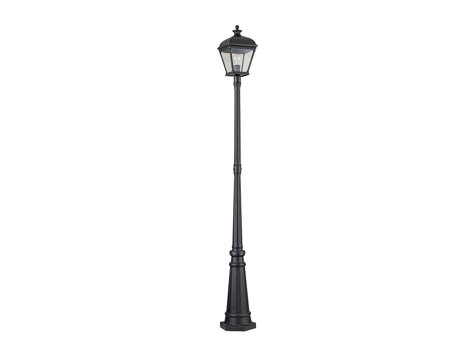 Elstead LIGHTING LED Pollerleuchte, LED wechselbar, Warmweiß, große Straßenlaterne zur Wegbeleuchtung Lampenschirm Klarglas H: 216cm