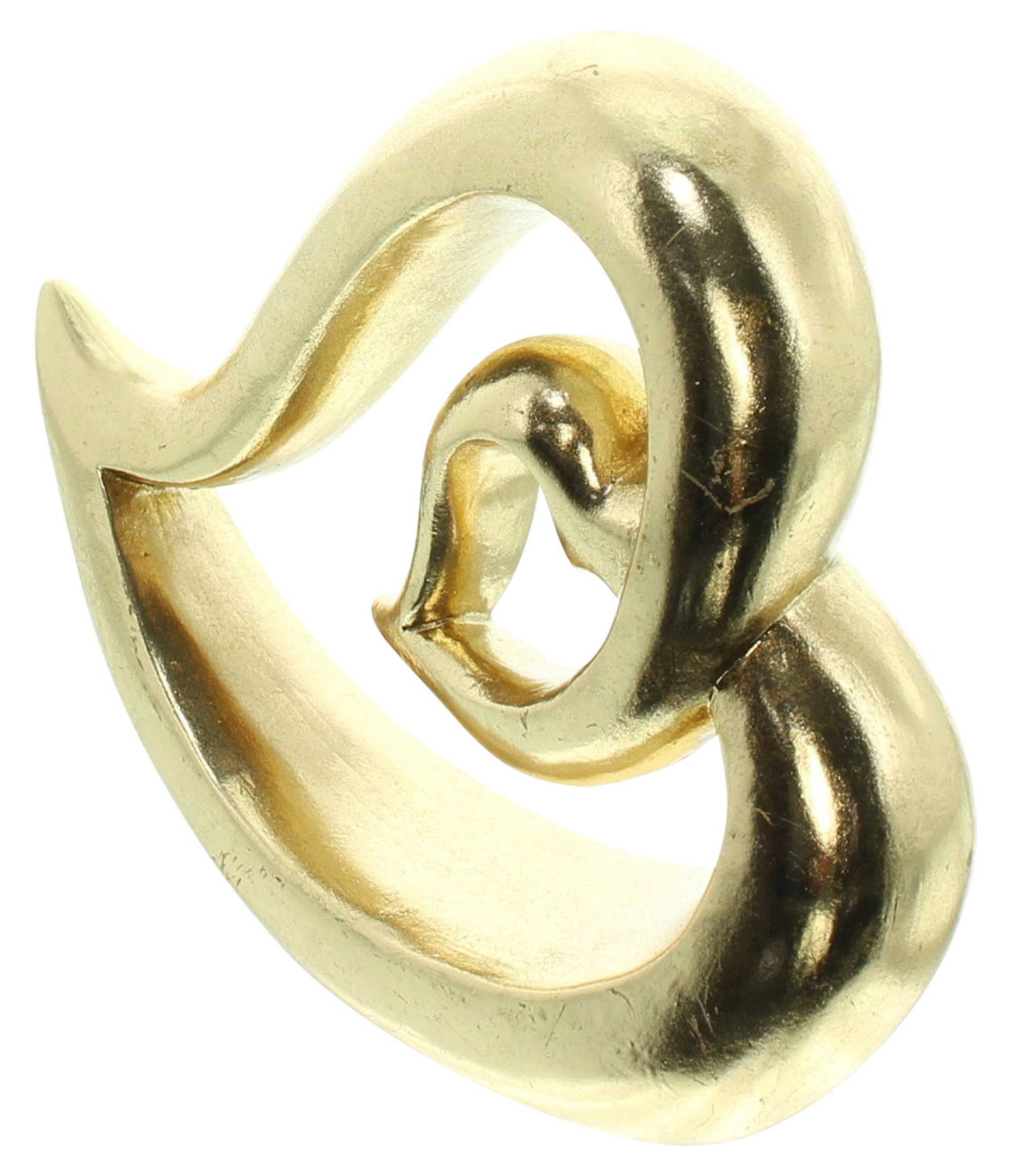 Dekoleidenschaft Dekofigur "Herz" in Gold, 17 cm hoch, Tischdeko, Dekoherz, Hochzeitsdeko, aus Polyresin