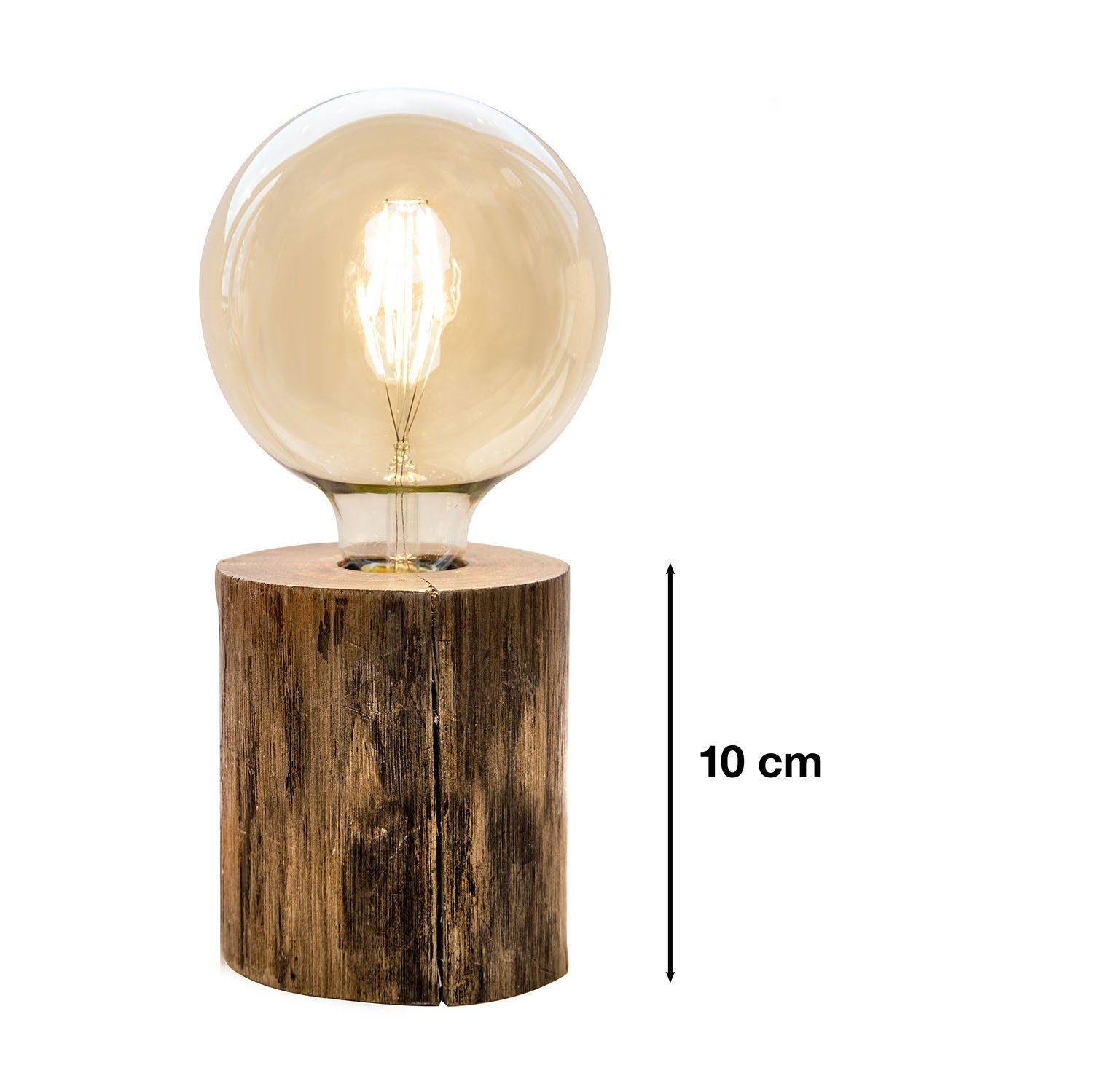 Amare Tischleuchte 10 Tischleuchte cm LED Eukalyptusholz Lampen LED home