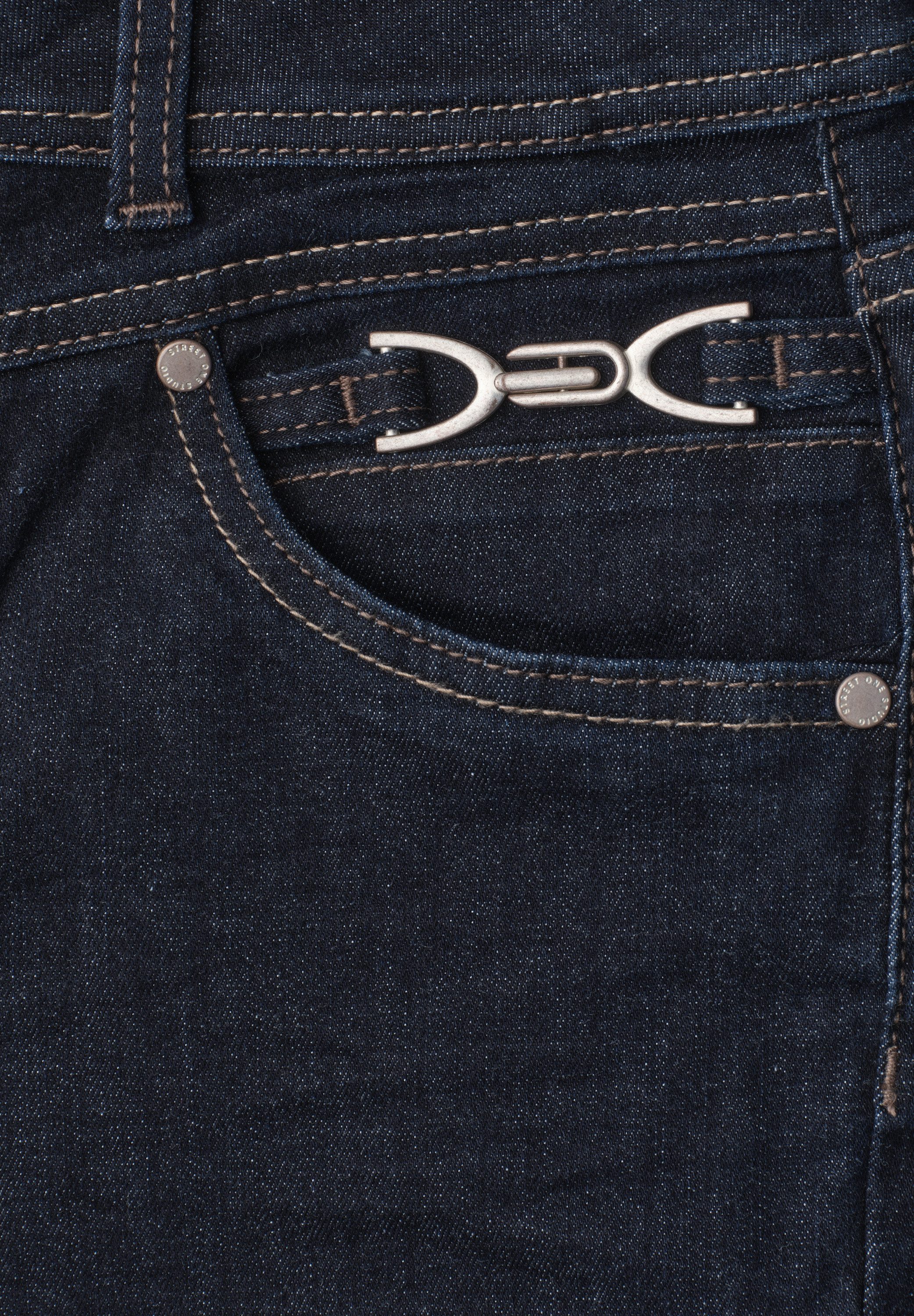 STREET ONE STUDIO Loose-fit-Jeans mit Wide Legs