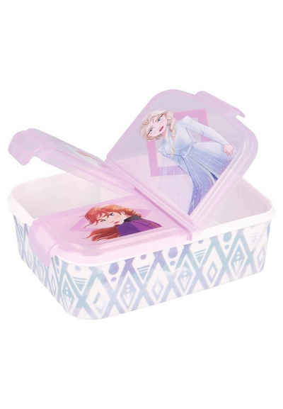 XXL Brotdose Kinder Box Frühstücks Dose Brot Sandwich Frozen Elsa Anna 4 fächer