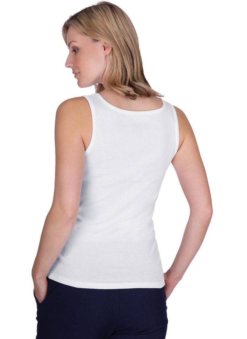 Trigema Tanktop TRIGEMA Trägershirt mit Kristallsteinen (1-tlg)