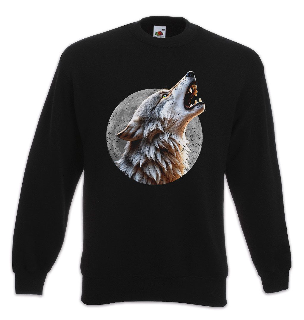 Urban Backwoods Sweatshirt Wolf Full Moon Sweatshirt Mond Wölfe Werwolf Wol günstig online kaufen