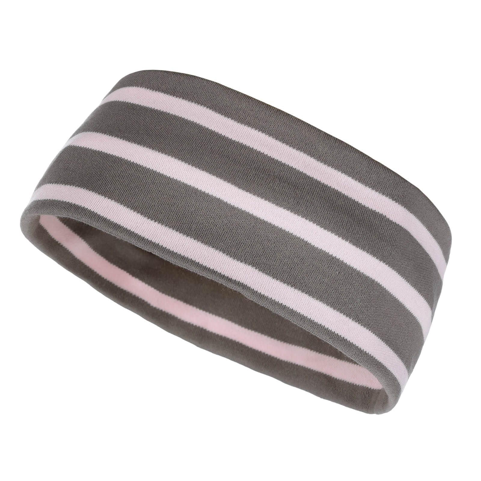 modAS Stirnband Unisex Kopfband Maritim für Kinder und Erwachsene zweilagig Baumwolle (49) taupe / rosa