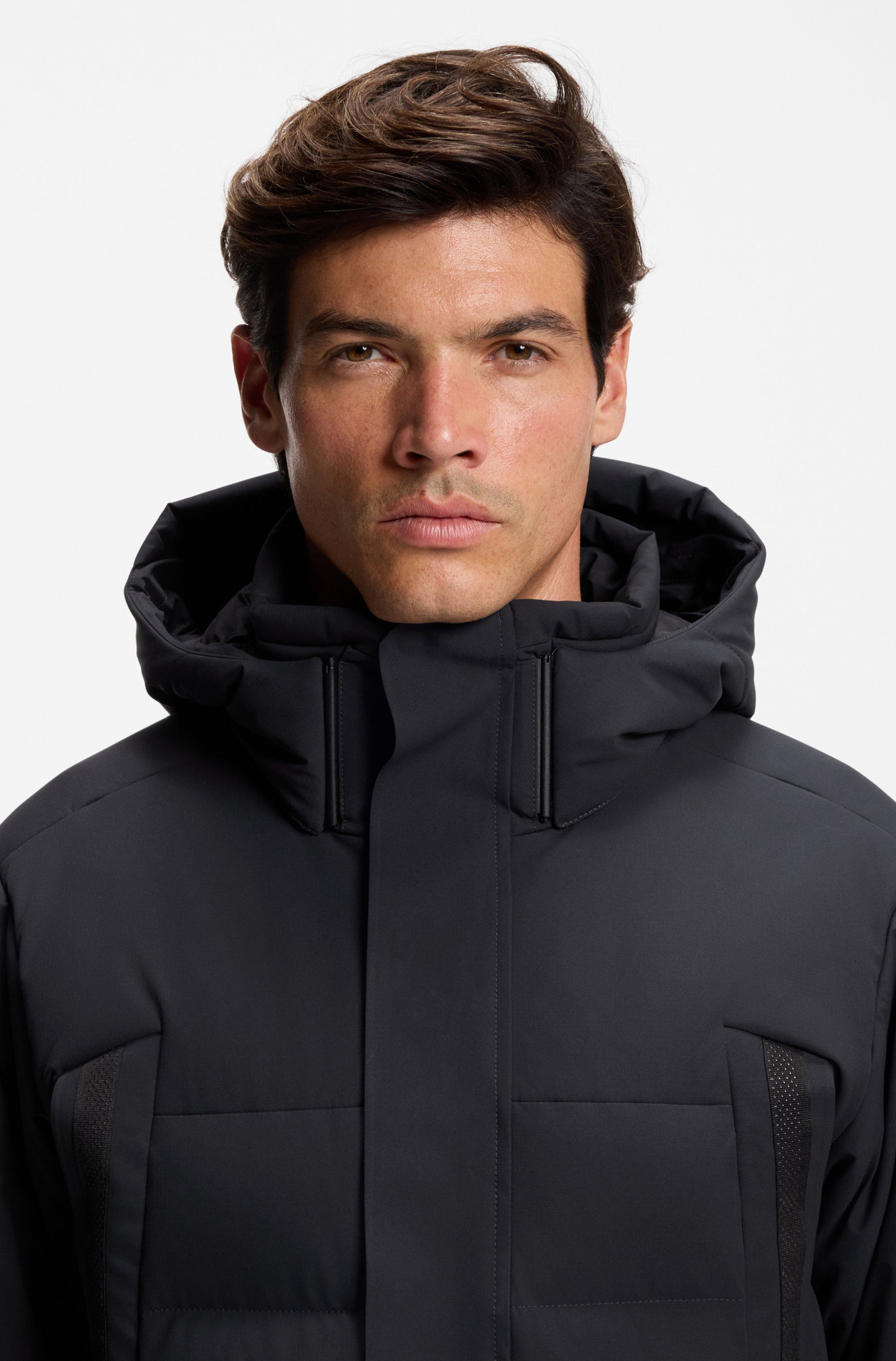 BOSS GREEN Daunenjacke Stehkragen, Regular, abnehmbare Kapuze atmungsaktiv günstig online kaufen