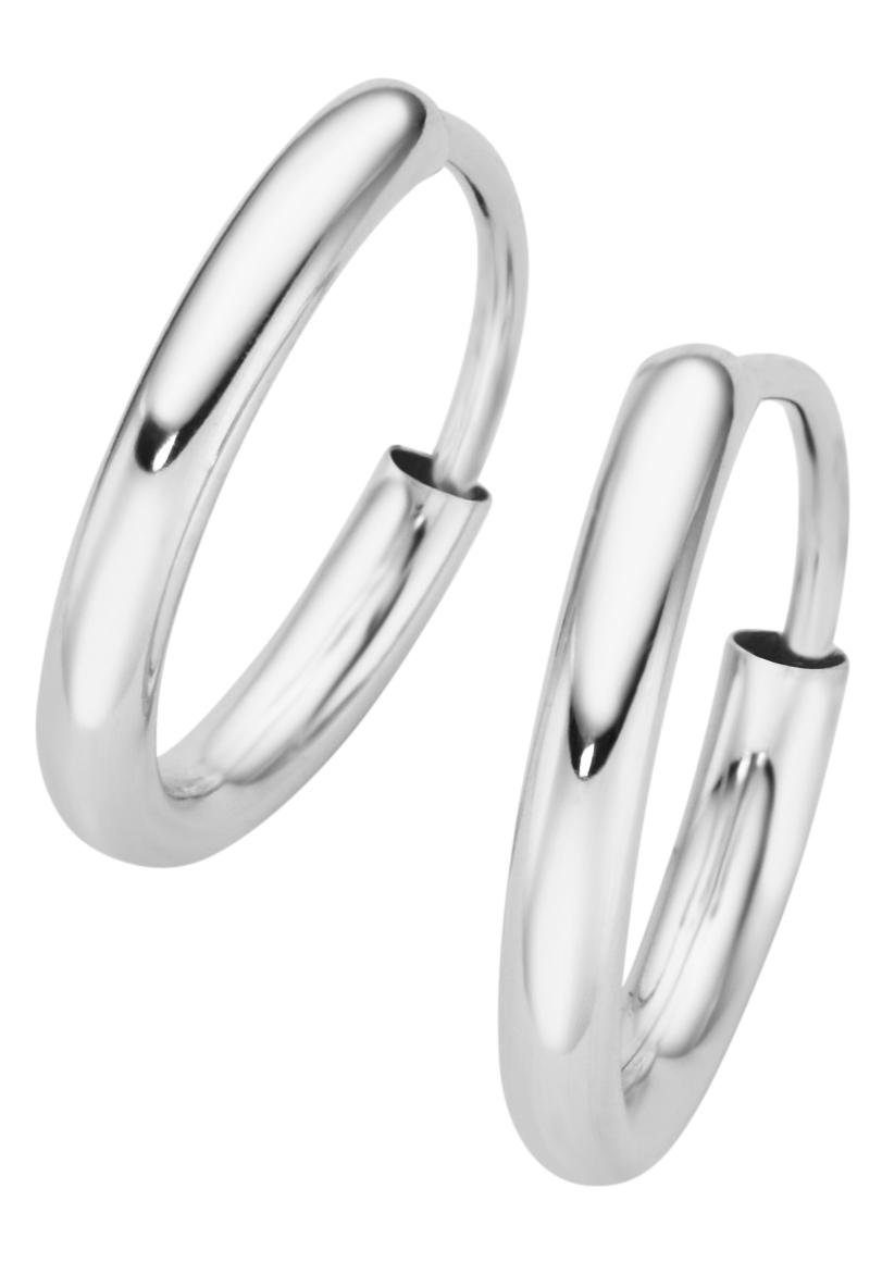 Paar Creolen Schmuck Geschenk Silber 925 rhodiniert