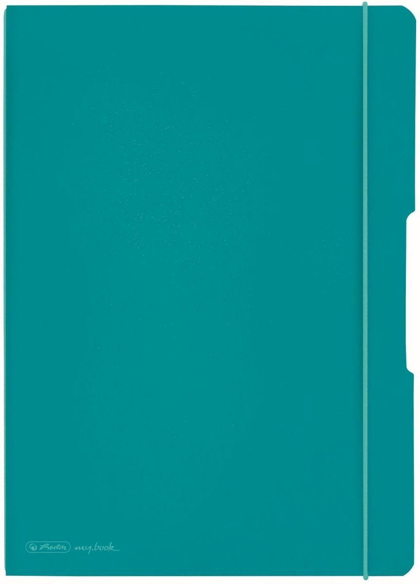 Herlitz Notizbuch Notizheft Flex PP A4 liniert/kariert Caribbean Turquoise 2x40 Blatt