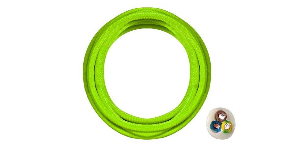 Geflochtenes Elektrokabel Mit Stoff – Grau, 3 X 0,75 Mm², 3 Meter, Für Lampen & DIY