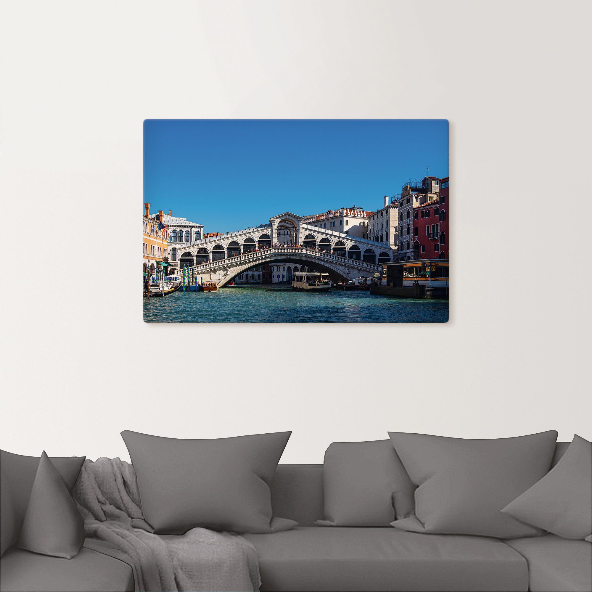 in Wandaufkleber St), als die Leinwandbild, versch. Alubild, Wandbild in Rialto Blick Venedig, Größen auf Artland Brücke (1 oder Venedig Poster