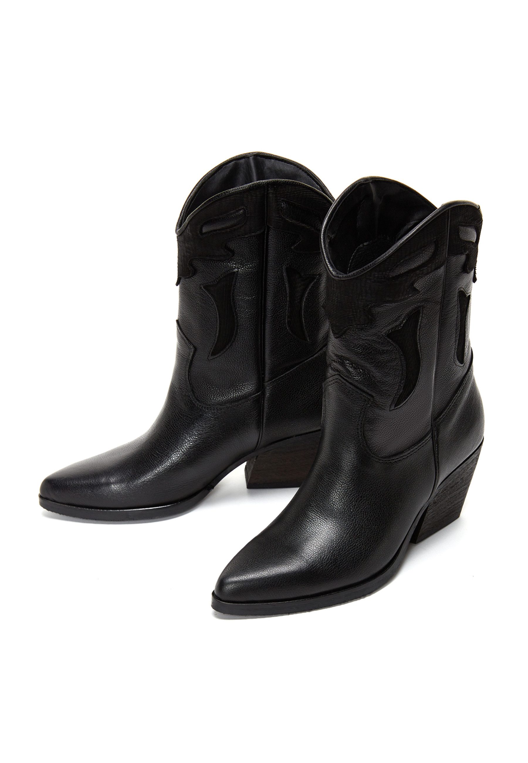 Derimod Cowboy-Stiefel aus Leder Cowboy Boots Stofffutter, Absatz 5 cm