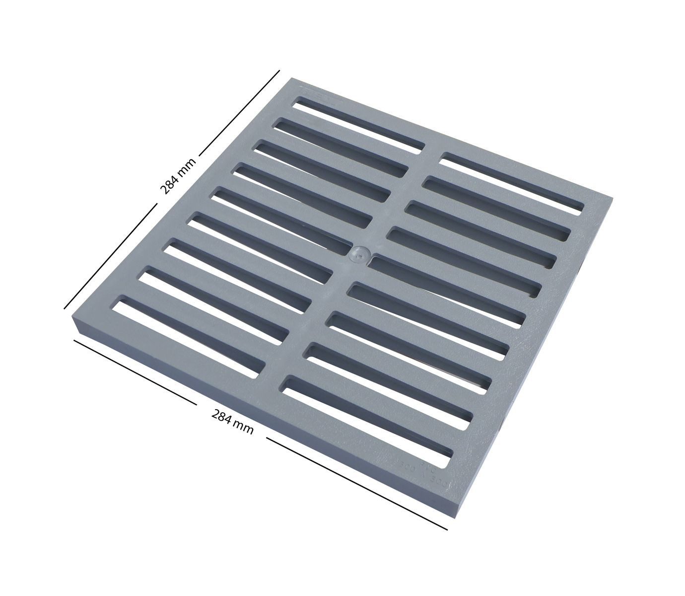Marley Deutschland GmbH Erdschacht Kunststoffrost für Einlaufschacht Rahmen Nennmaß: 300x300mm, 30x30x2 cm, 1-St., stabil, begehbar, laugen- und säurebeständig