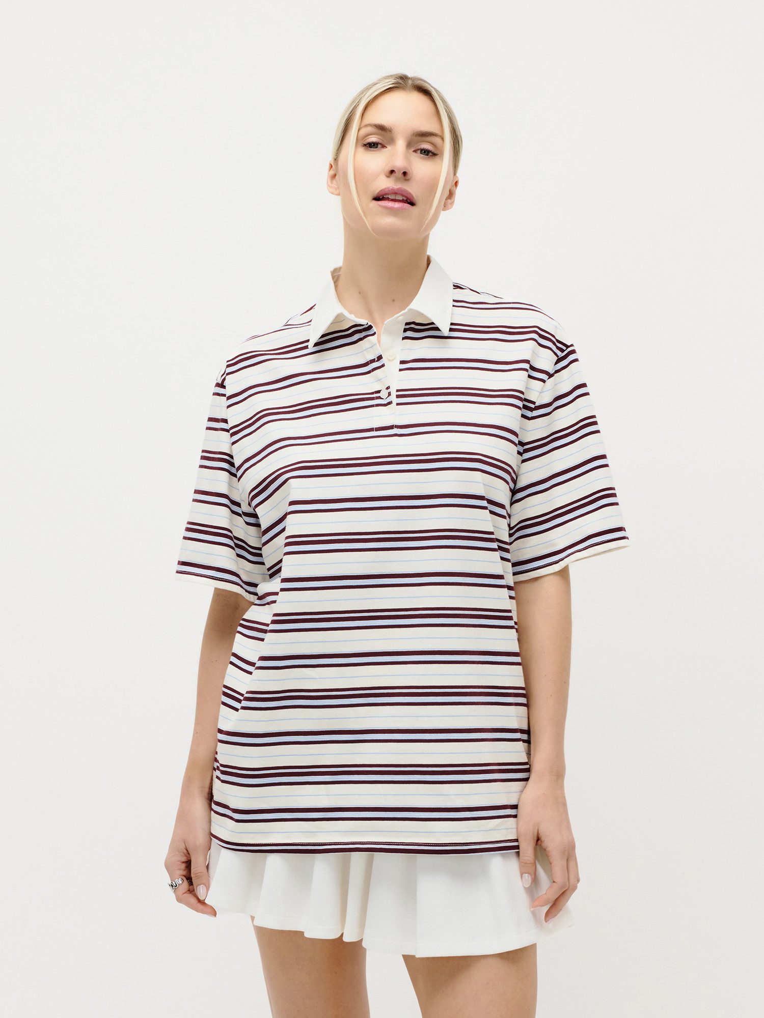 LeGer Poloshirt Cora, LeGer by Lena Gercke aus Baumwolle, Oversize Fit