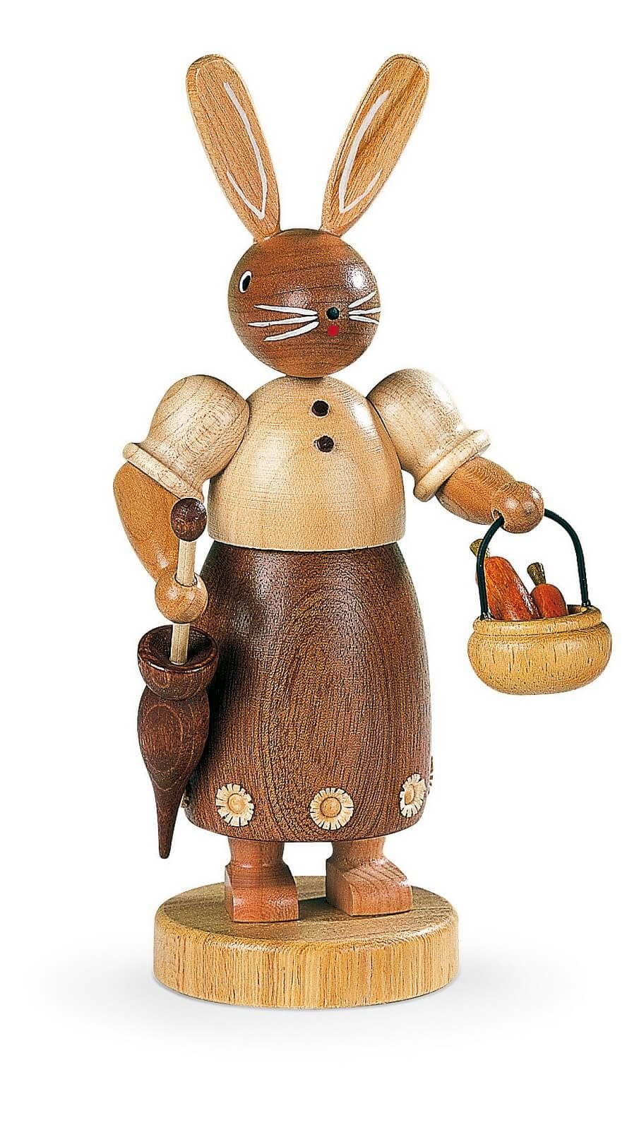 Müller Kleinkunst GmbH Seiffen Osterhase Hasenfrau natur, 18 cm von Müller Kleinkunst, Original von Müller Kleinkunst!