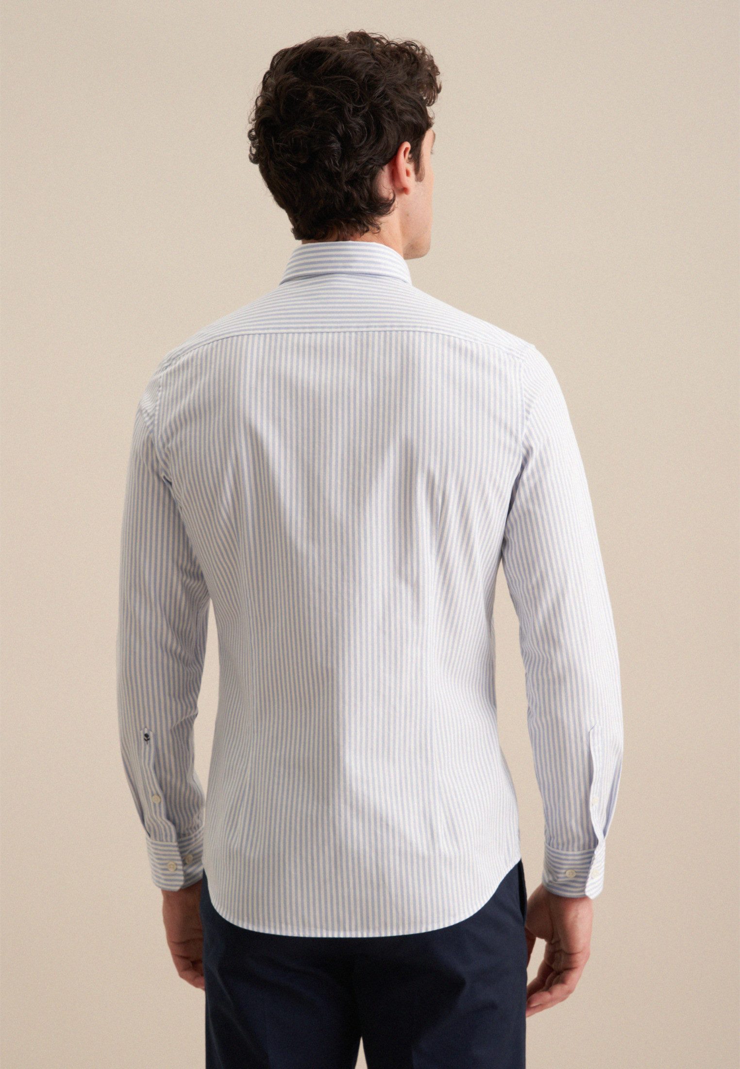 seidensticker Businesshemd Schwarze Rose Slim 1/1 Button-Down-Kragen Streif günstig online kaufen