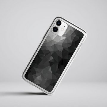 DeinDesign Handyhülle Mosaik Muster Tarnmuster Polygonal Mosaic Schwarz/Weiß, Apple iPhone 11 Silikon Hülle Bumper Case Handy Schutzhülle