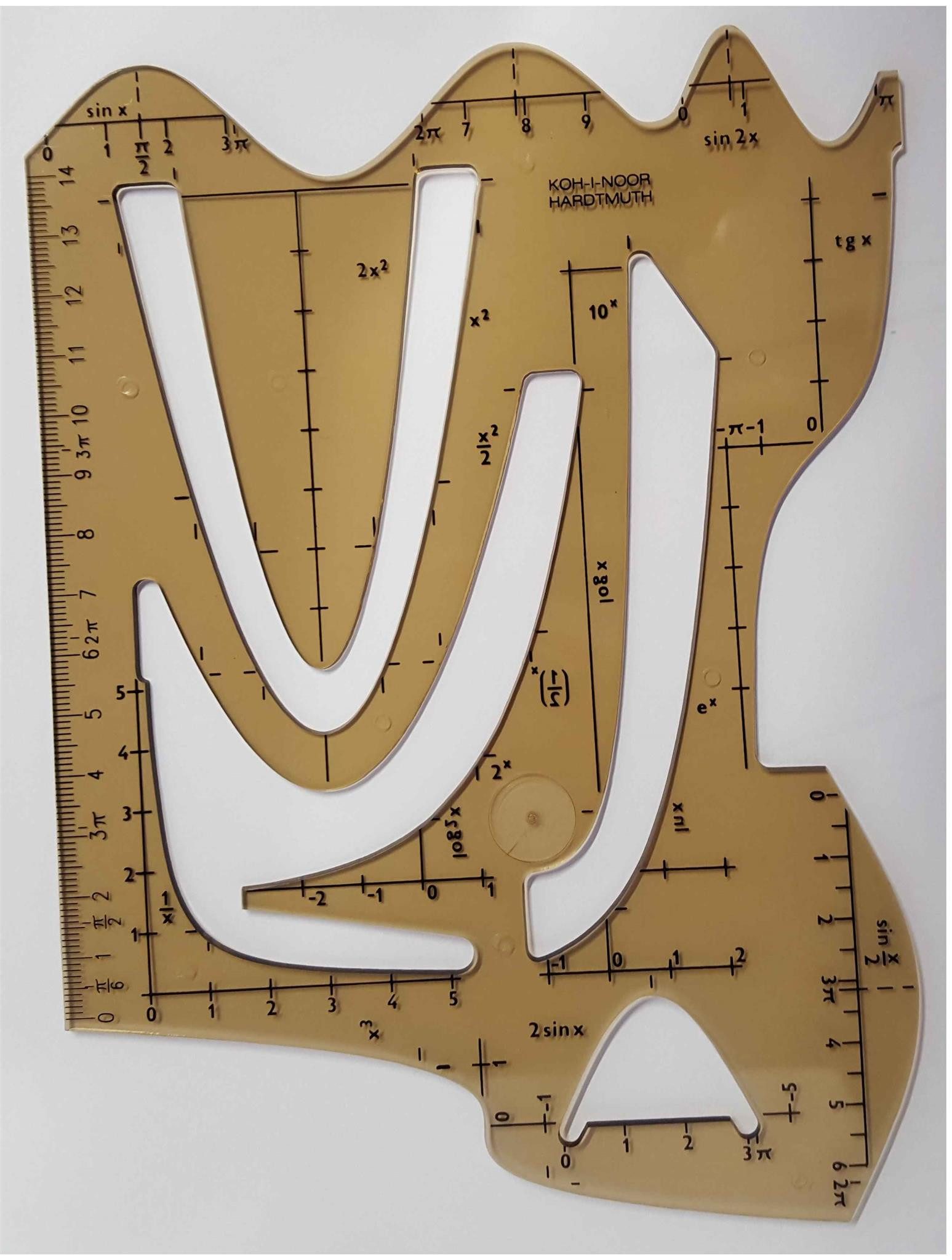 KOH-I-NOOR Zeichenlineal KOH Schablone - Mathematische / Graphische Funktionen
