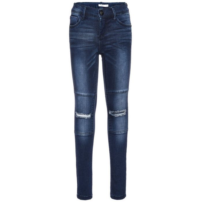 Name It Skinny-fit-Jeans Name It Mädchen Skinny Stretch-Jeans mit Knee-Cuts