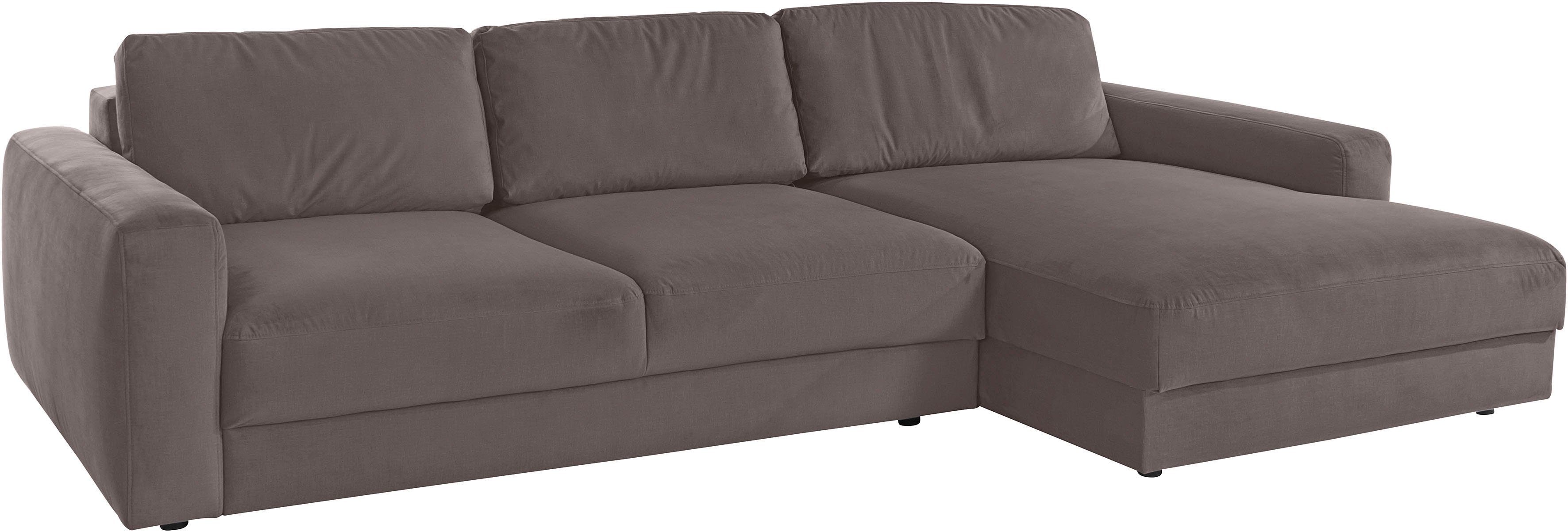 Home affaire Ecksofa Bloomfield, elegant, viel Platz, Mega Couch, Breite 303cm, L-Form, extra tiefe Sitzfläche, wahlweise mit Sitztiefenverstellung