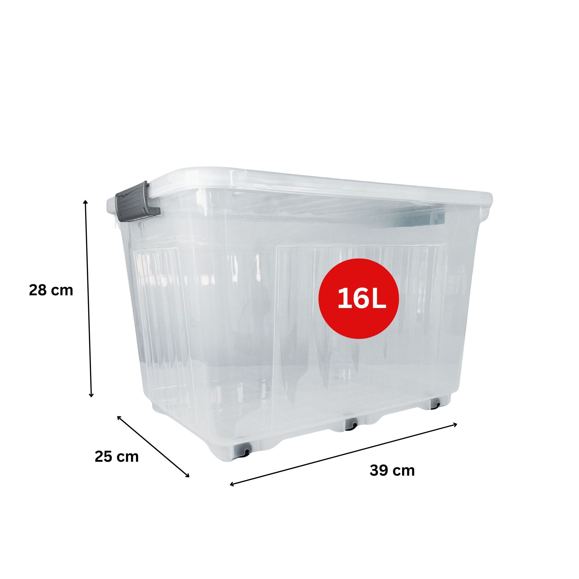 Plastard Aufbewahrungsbox mit Deckel & Rollen 15 - 110 Liter Stapelbar, Tra günstig online kaufen