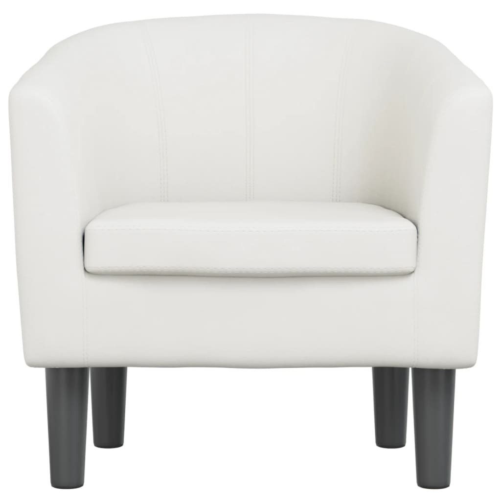 vidaXL Sessel Clubsessel Weiß Kunstleder