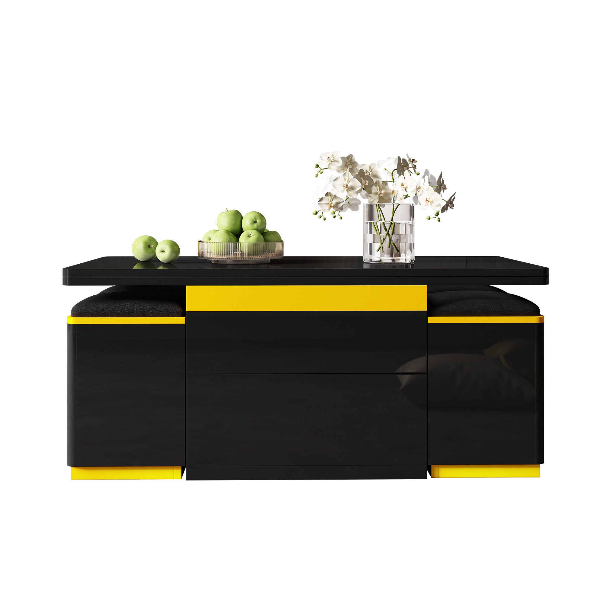 ANYSUN Couchtisch Sofatisch Beistelltisch Höhenverstellbarer (Set, 1 Tisch), Breite 100 cm
