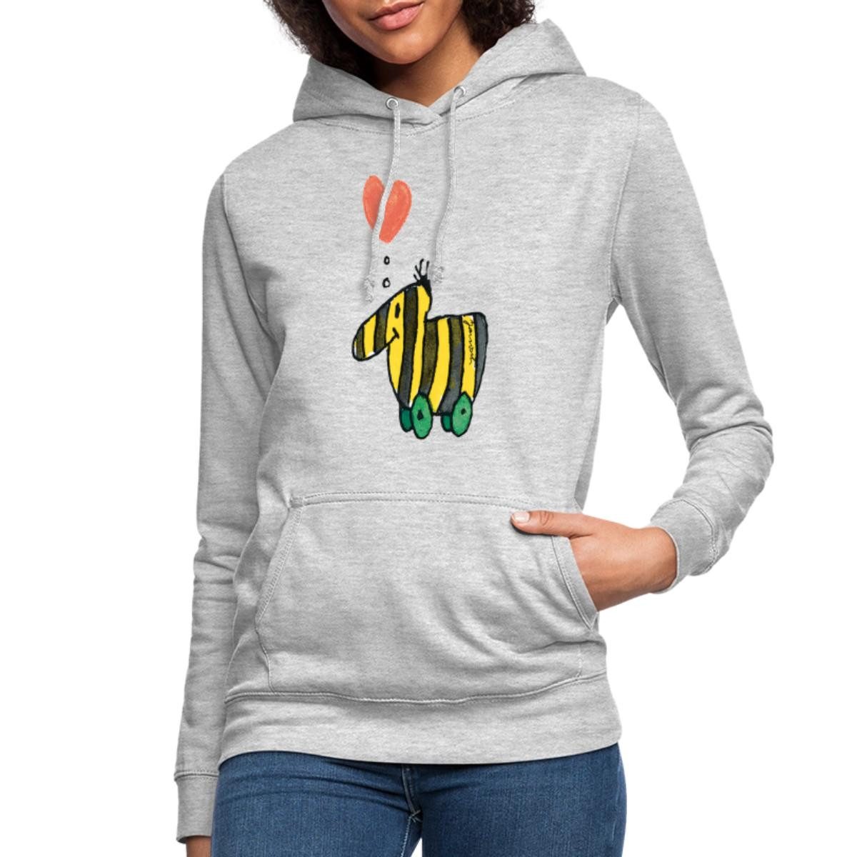 Spreadshirt Hoodie Janosch Große Tigerente Mit Herz Liebe Damen Hoodie (1-tlg)