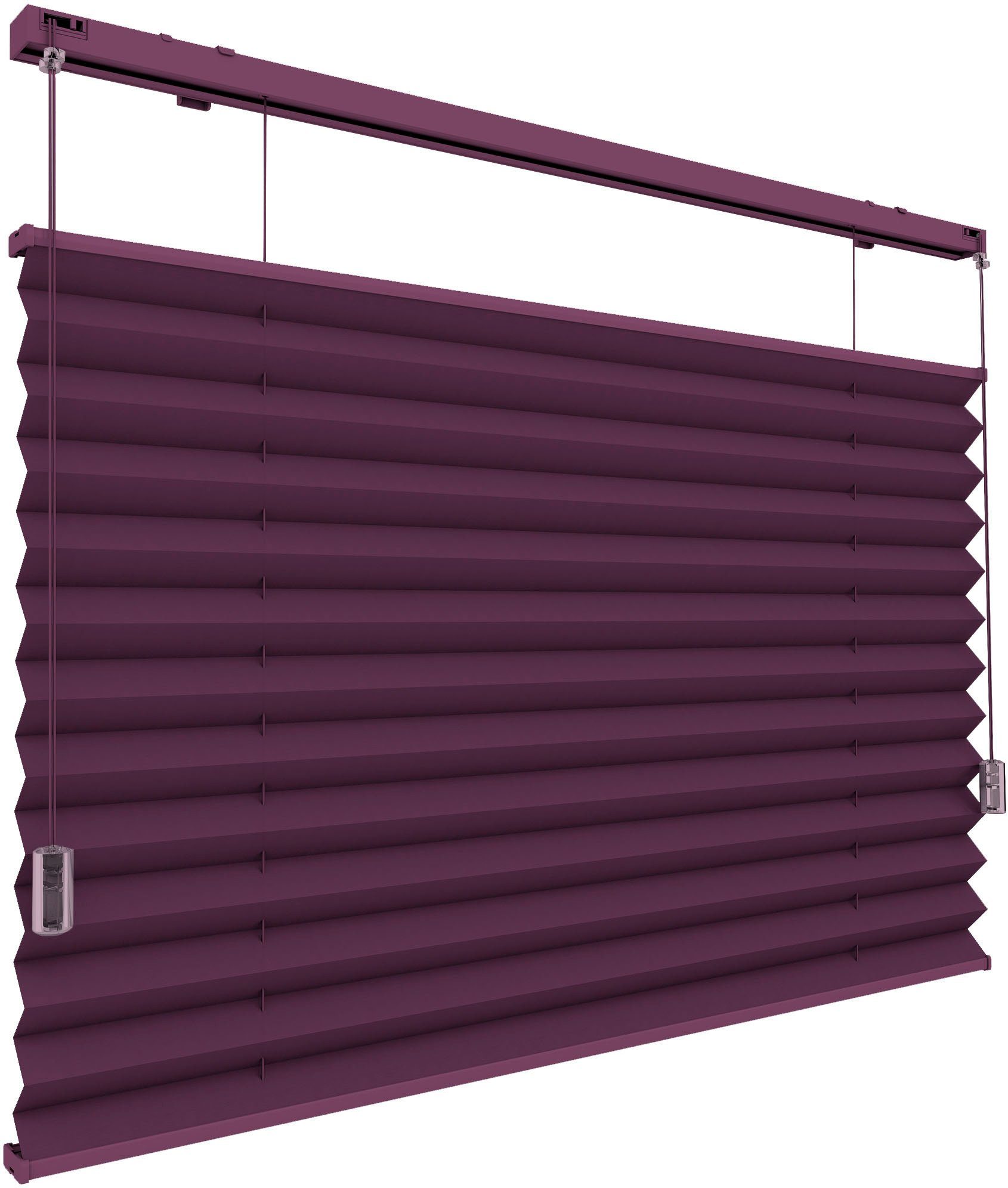 Plissee Plissee, GARESA, Lichtschutz, freihängend, am Fenster perfekt steuern, verschraubt, dichter violett Lichteinfall Stoff