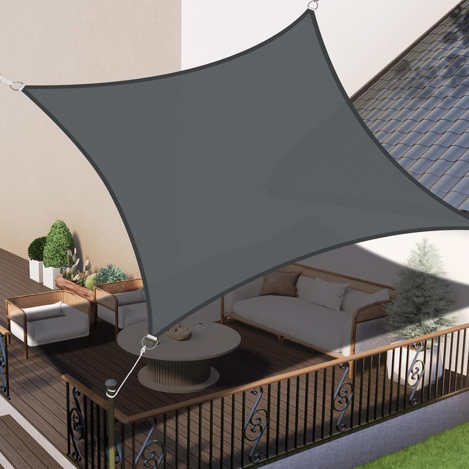 Sonnensegel XXL Sonnensegel Wasserdicht 4x4m mit UV Schutz Sonnenschutz