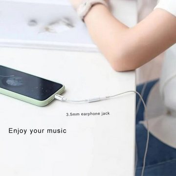 Syrox iPhone to 3.5 mm Headphone Audio-Adapter 8Pin zu 3,5-mm-Klinke Audio-Adapter, 9 cm