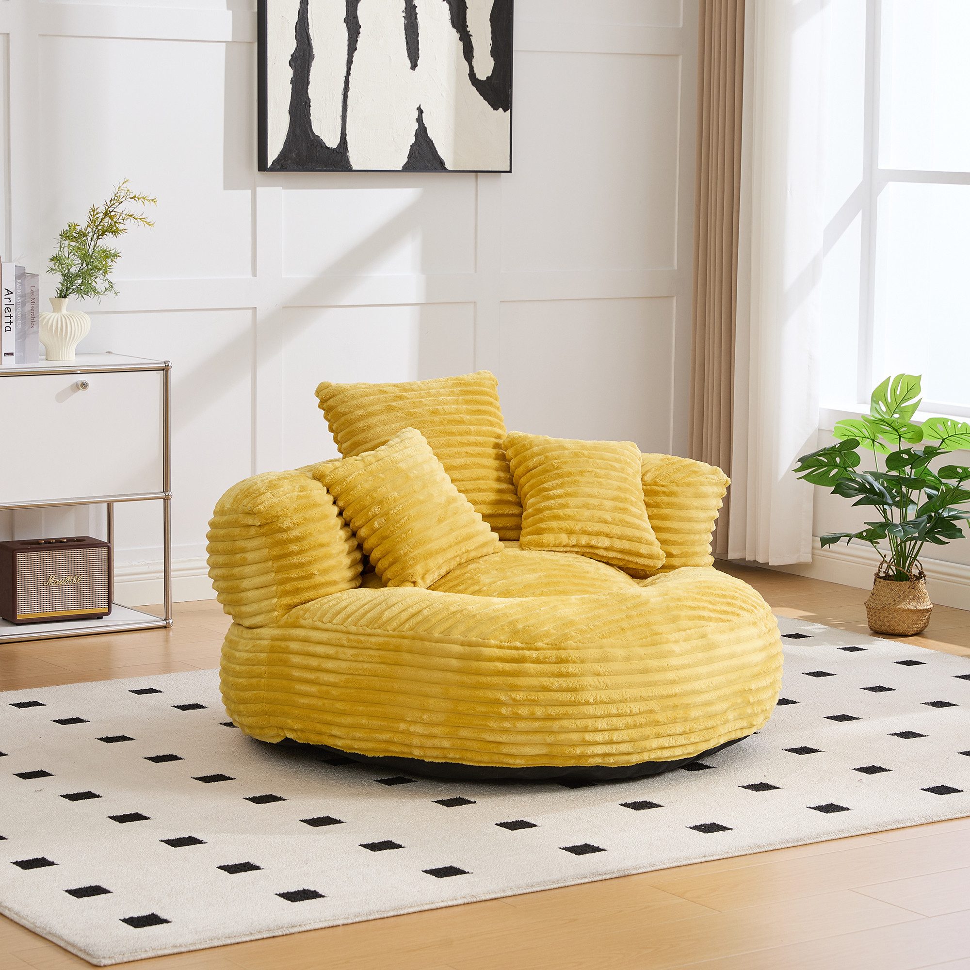 STILVORA Relaxsessel mit 3 Kissen,Liegesessel Posterstuhl mit hoher Rückenl günstig online kaufen