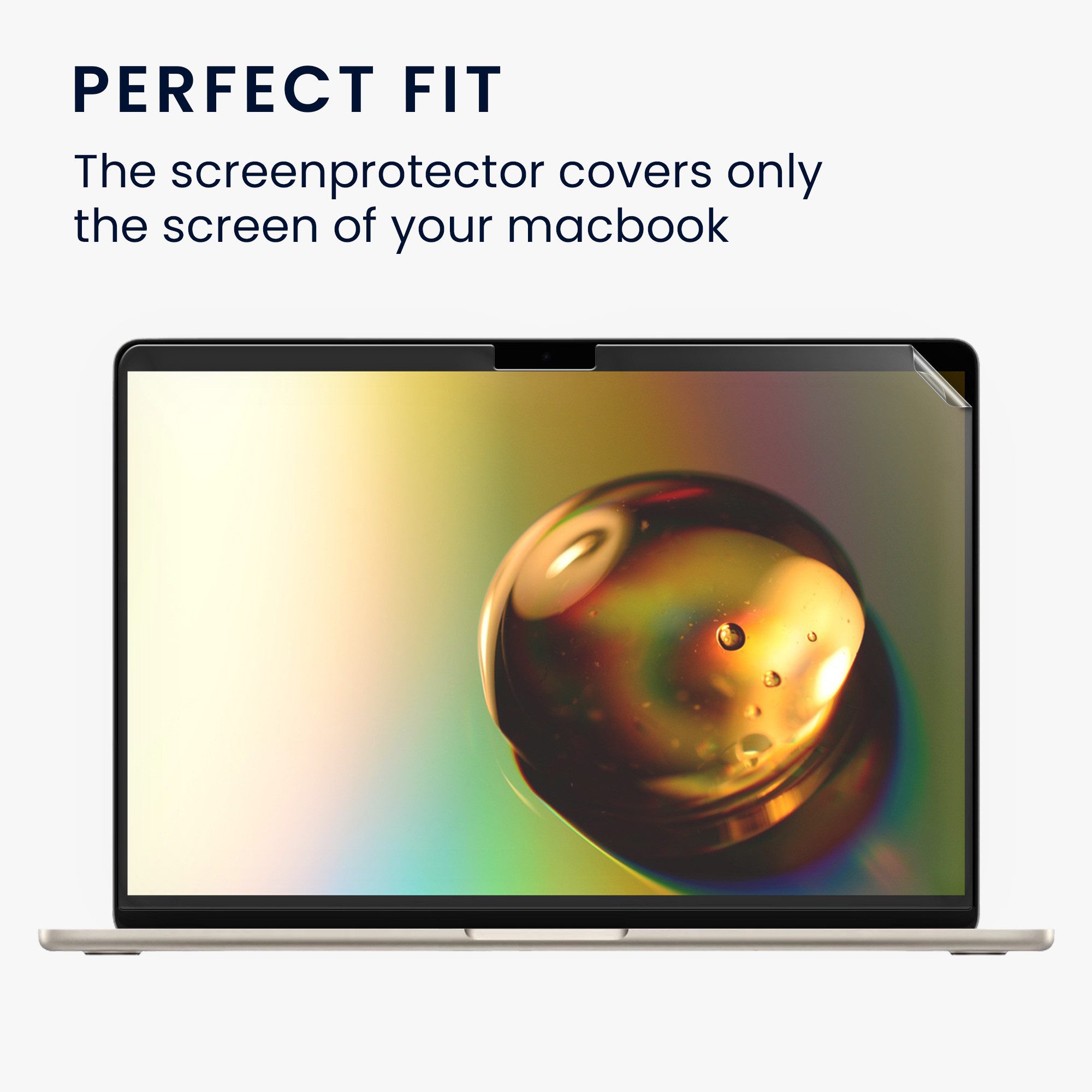 kwmobile Displayschutzfolie Folie matt für Apple Macbook Air 13.6 M3 2024 A3113 / M2 A2681, 1 Stück, Laptop Schutzfolie Displayschutz Anti-Fingerabdruck entspiegelt