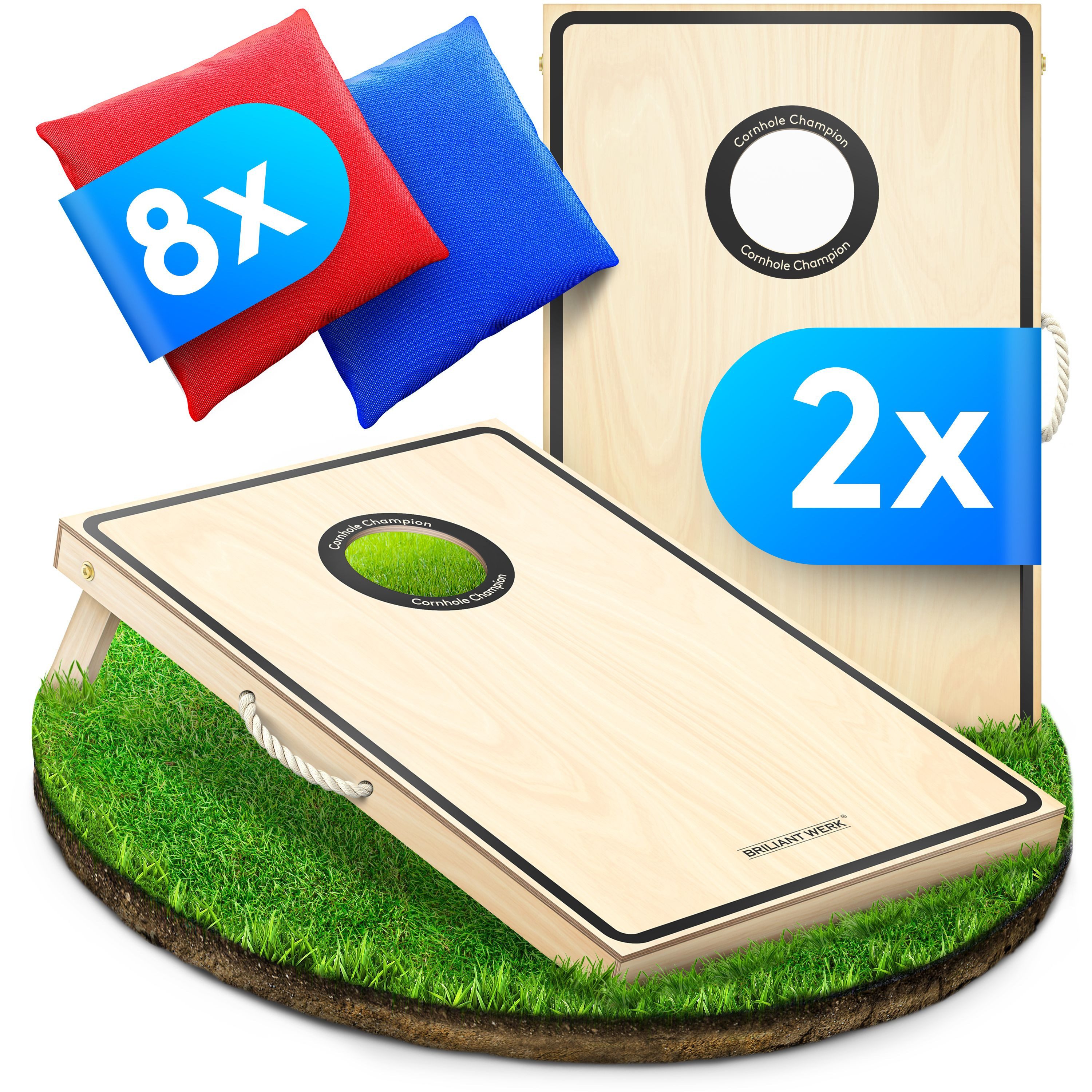 Briliantwerk Spielzeug-Gartenset Cornhole Spiel Outdoor, 11-teiliges Echtho günstig online kaufen