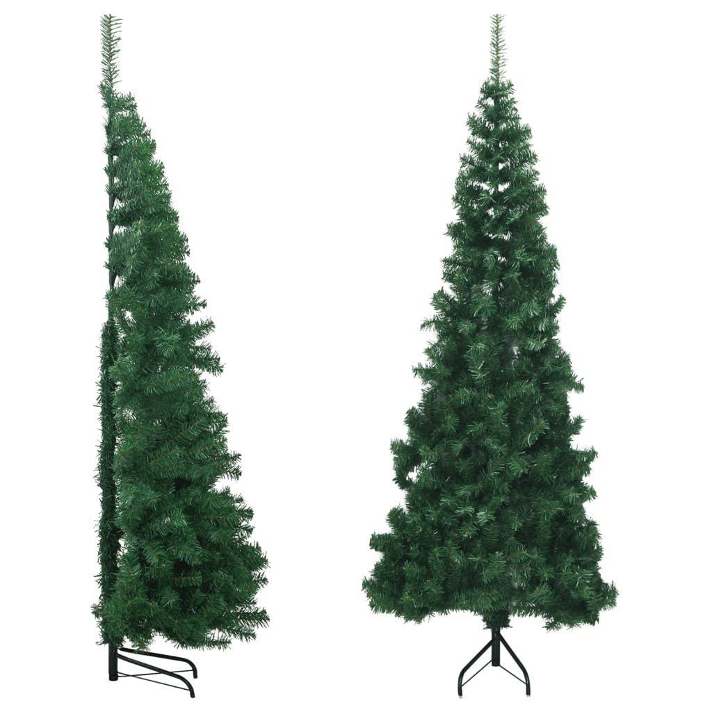 furnicato Künstlicher Weihnachtsbaum Künstlicher Eck-Weihnachtsbaum Grün 180 cm PVC
